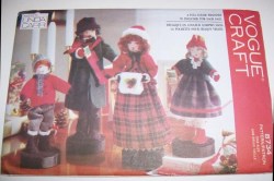 8734 VOGUE 4 CHRISTMAS CAROLLER DOLLS, CLOTHES ON STANDS PATTERN